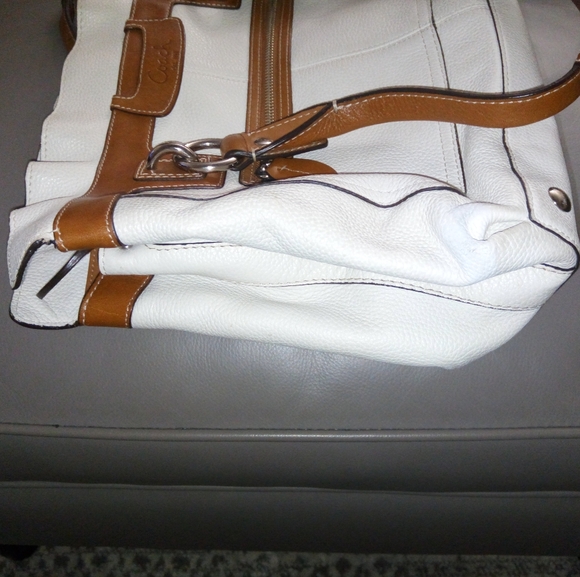 Coach Penelope Leather Top Handle Satchel Shoulder Bag w Ruffle Trim F14682 - Picture 6 of 14